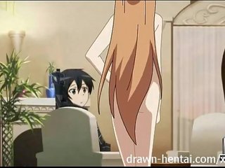 Pedang seni animasi pornografi - asuna bermain mode